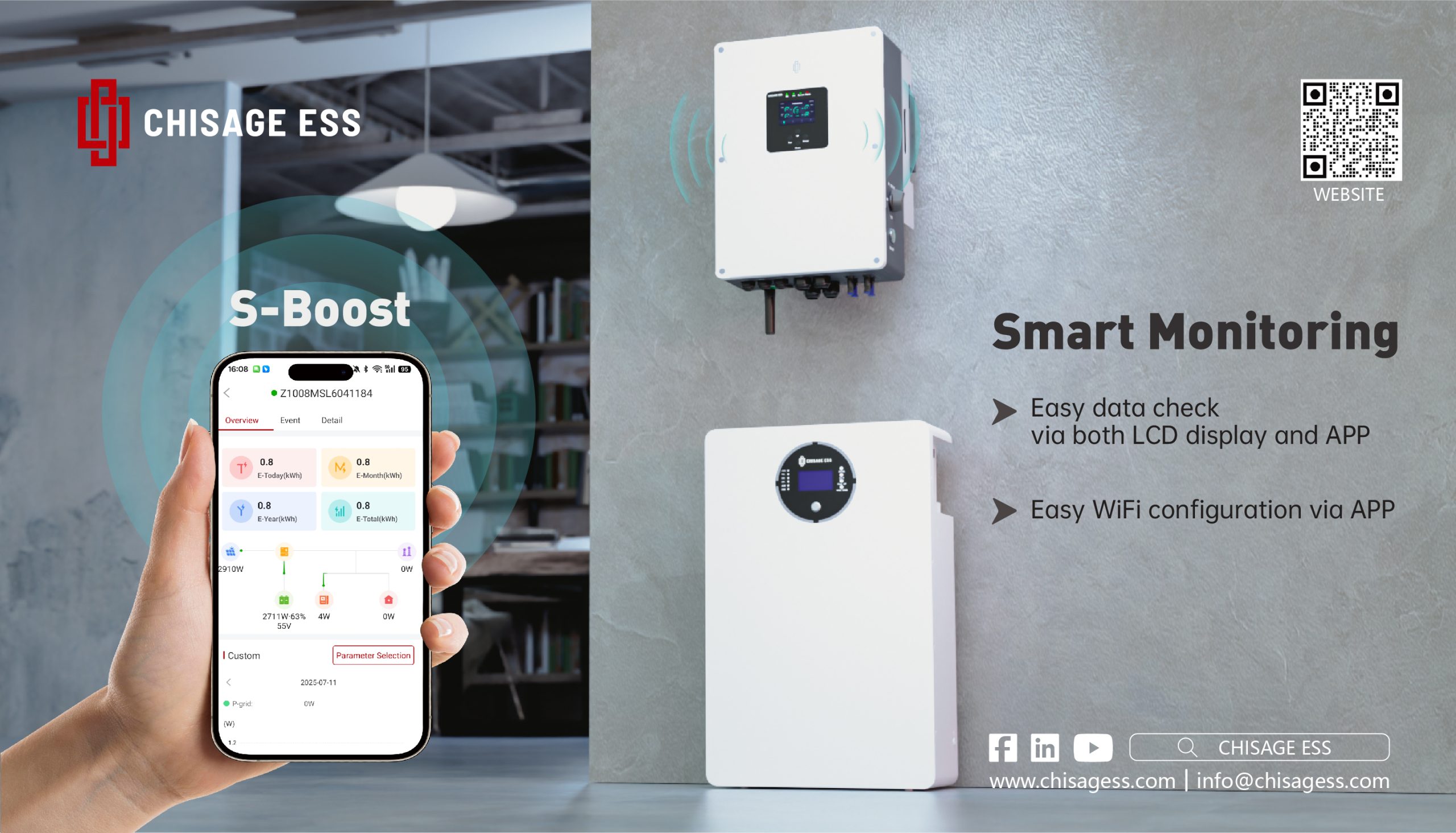 CHISAGE ESS Ven Series 3-6.6kW Low Voltage Single-phase Energy Storage Inverter (4)